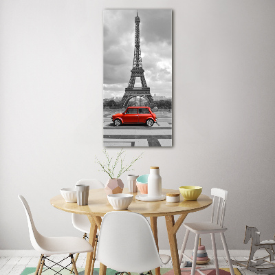 Staand foto plexiglas Eiffeltoren auto