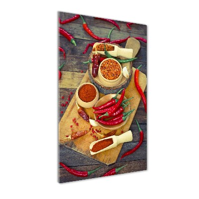 Staand plexiglas foto Chilipepers