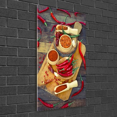 Staand plexiglas foto Chilipepers