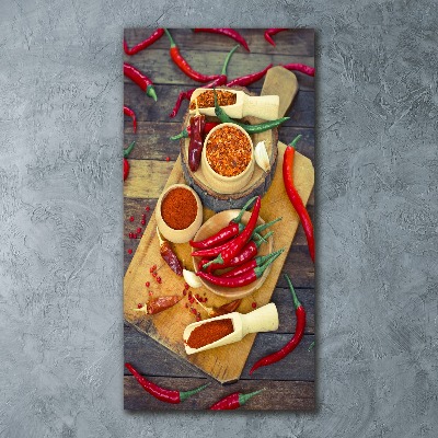 Staand plexiglas foto Chilipepers