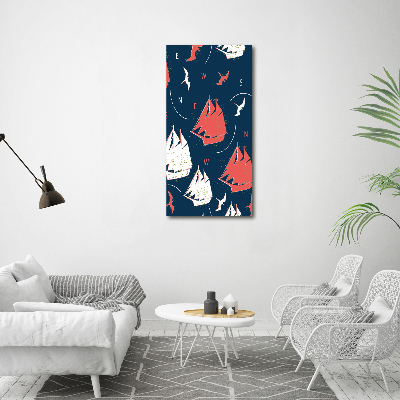 Staand foto plexiglas Schepen zeevogels