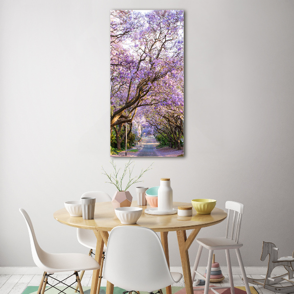 Staand foto plexiglas Jacarandapad