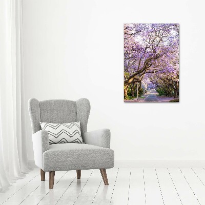 Staand foto plexiglas Jacarandapad