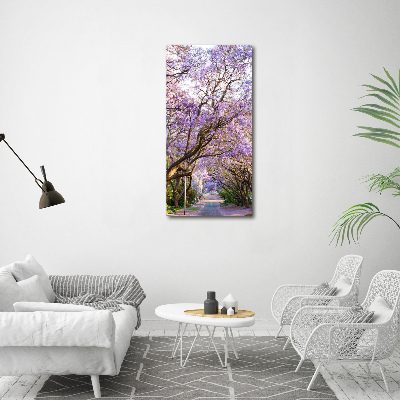 Staand foto plexiglas Jacarandapad