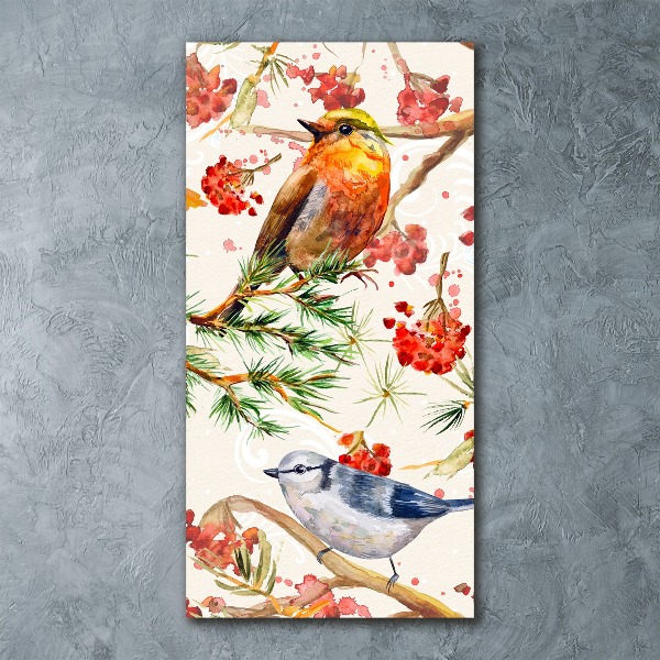 Staand foto op plexiglas Vogels en bloemen