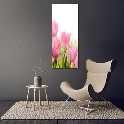 Staand foto in plexiglas Roze tulpen