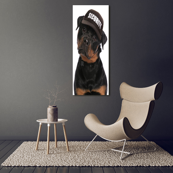 Staand foto op plexiglas Rottweiler met pet
