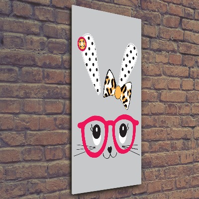 Staand plexiglas foto Konijn met bril