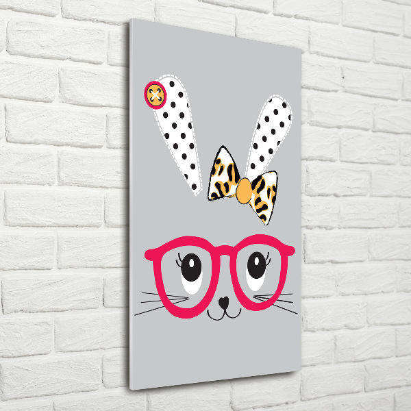 Staand plexiglas foto Konijn met bril