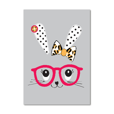 Staand plexiglas foto Konijn met bril