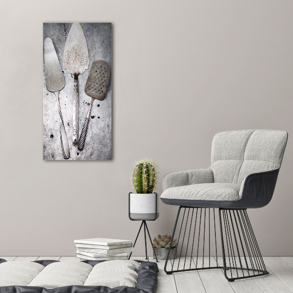 Staand foto plexiglas Metalen bestek