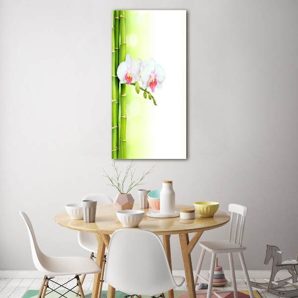 Staand foto op plexiglas Orchidee en bamboe