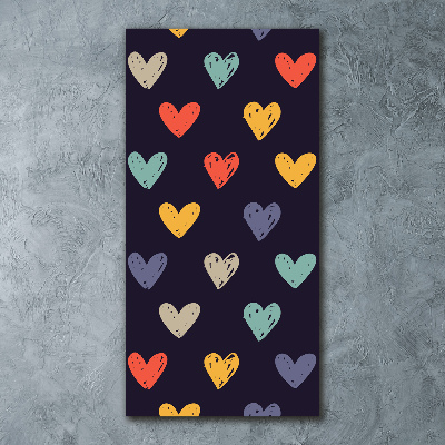 Staand foto op plexiglas Kleurrijke harten