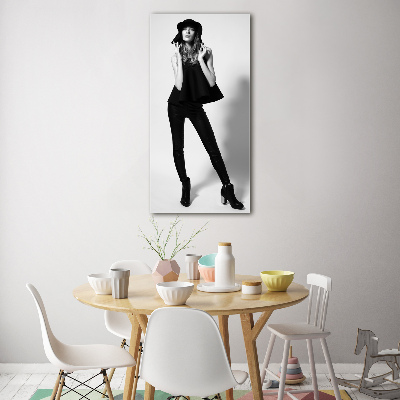 Staand foto in plexiglas Vrouw in het zwart