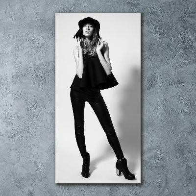 Staand foto in plexiglas Vrouw in het zwart