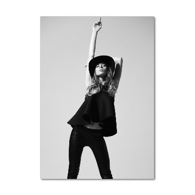 Staand foto op plexiglas Vrouw in het zwart