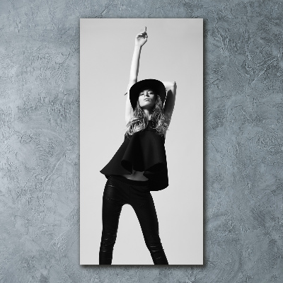 Staand foto op plexiglas Vrouw in het zwart