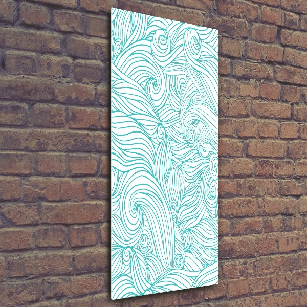 Staand foto op plexiglas Blauwe golven