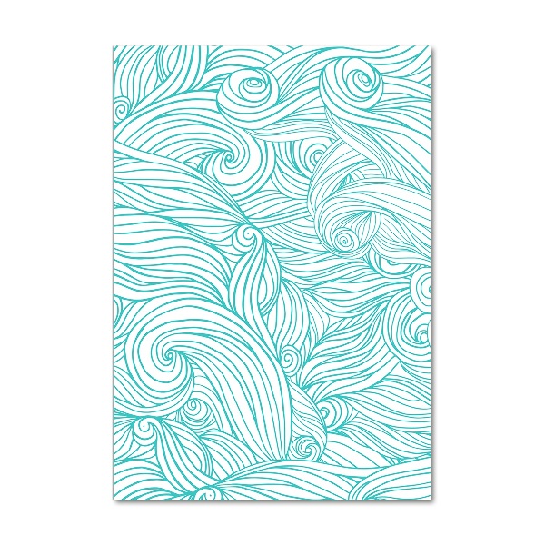 Staand foto op plexiglas Blauwe golven