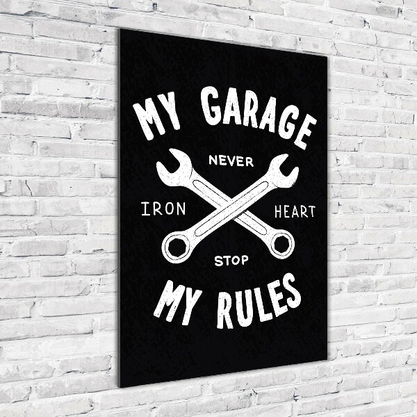 Staand foto in plexiglas Mijn garage