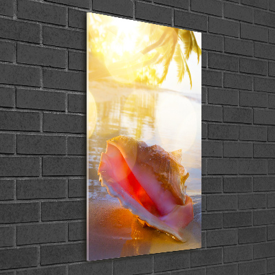 Staand foto in plexiglas Een schelp op het strand
