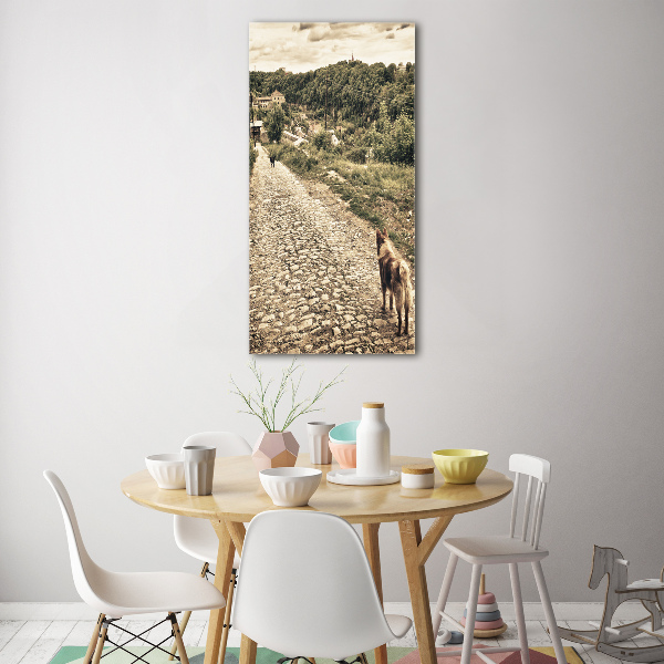 Staand plexiglas foto Twee honden van de heuvel