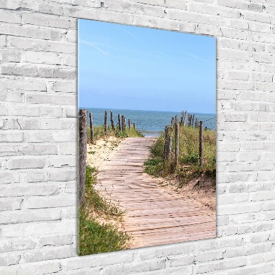 Staand foto in plexiglas Pad naar het strand