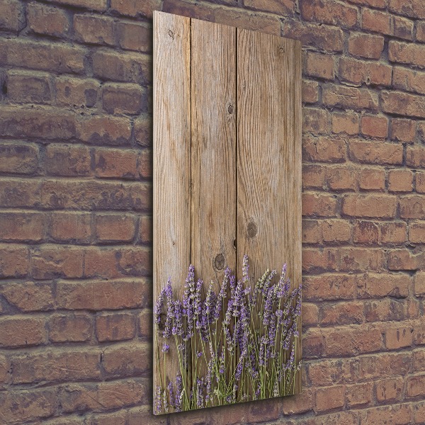 Staand plexiglas foto Lavendel op hout