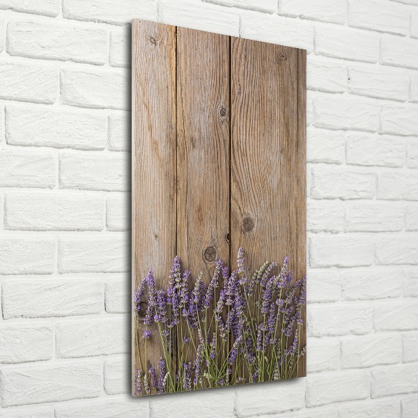 Staand plexiglas foto Lavendel op hout