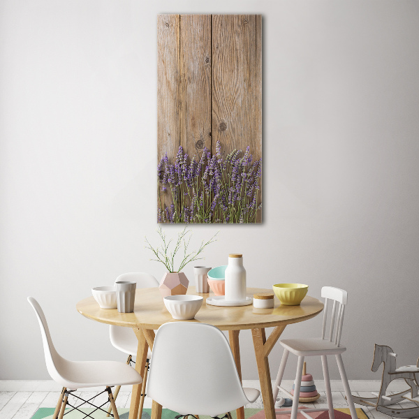 Staand plexiglas foto Lavendel op hout