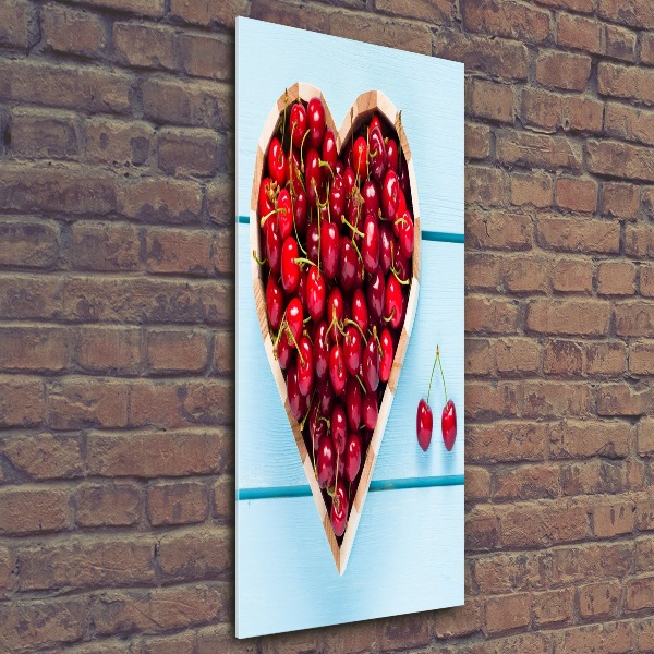 Staand plexiglas foto Kersen op hout