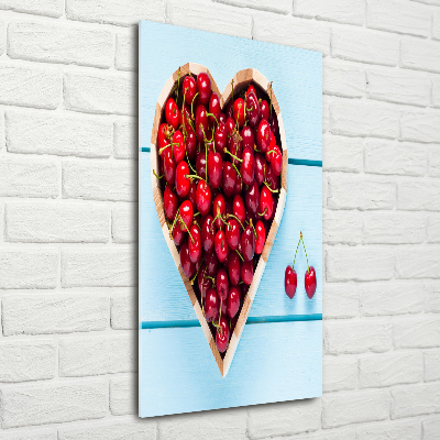 Staand plexiglas foto Kersen op hout