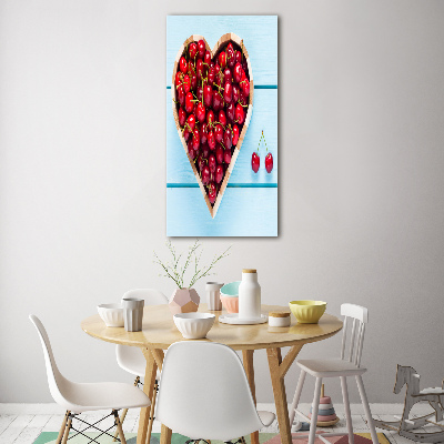 Staand plexiglas foto Kersen op hout