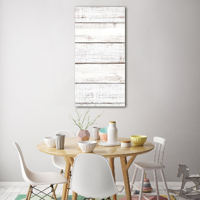 Staand foto in plexiglas Houten muur