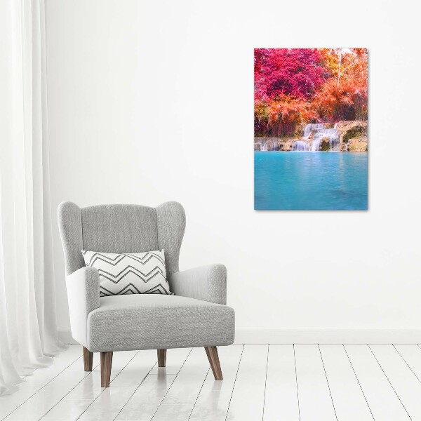 Staand foto op plexiglas Waterval in het bos