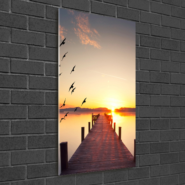 Staand foto op plexiglas Zonsondergangpier
