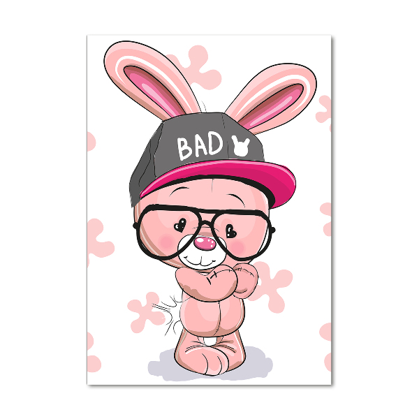 Staand foto in plexiglas Konijn in een hoed