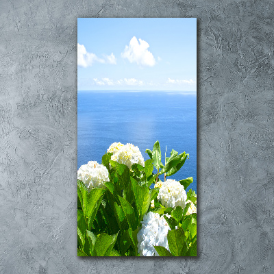 Staand foto plexiglas Hortensia zee