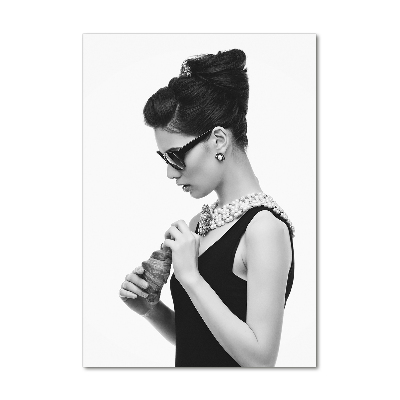 Staand plexiglas foto Vrouw met bril