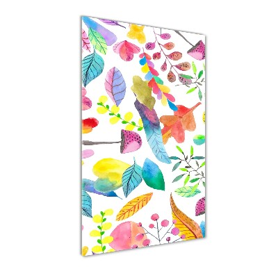 Staand foto in plexiglas Bladeren en paddenstoelen