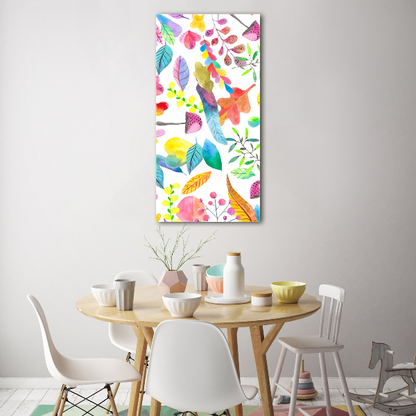 Staand foto in plexiglas Bladeren en paddenstoelen