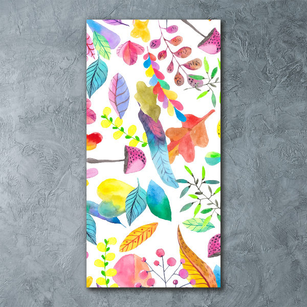 Staand foto in plexiglas Bladeren en paddenstoelen