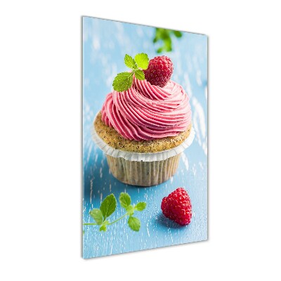 Staand plexiglas foto Frambozen cupcake