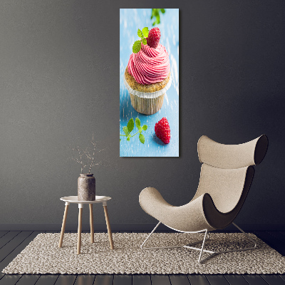 Staand plexiglas foto Frambozen cupcake