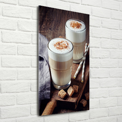 Staand foto op plexiglas Latte koffie
