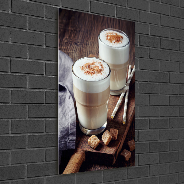 Staand foto op plexiglas Latte koffie