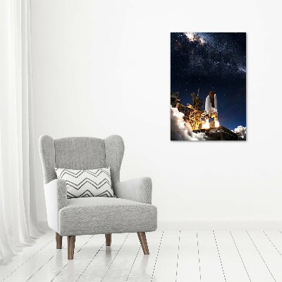 Staand foto in plexiglas Raket die opstijgt