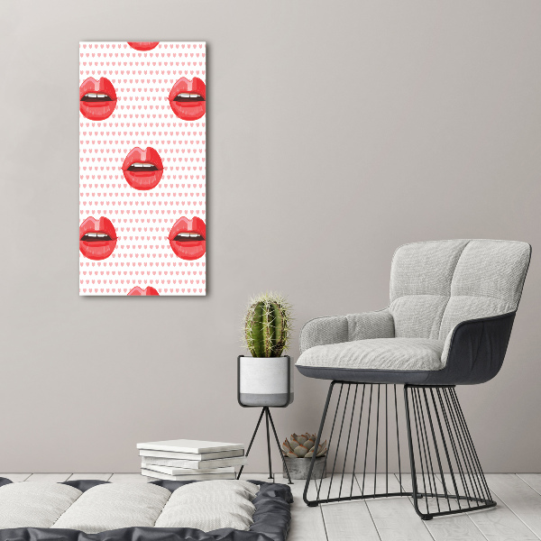 Staand foto plexiglas Rode lippen