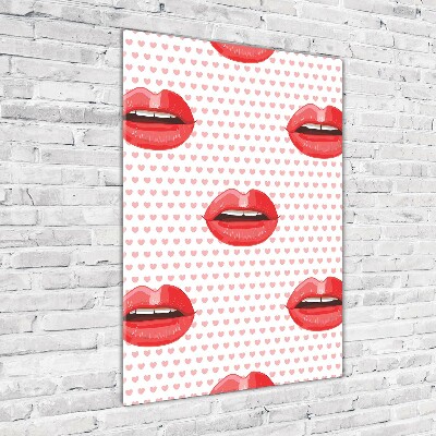 Staand foto plexiglas Rode lippen