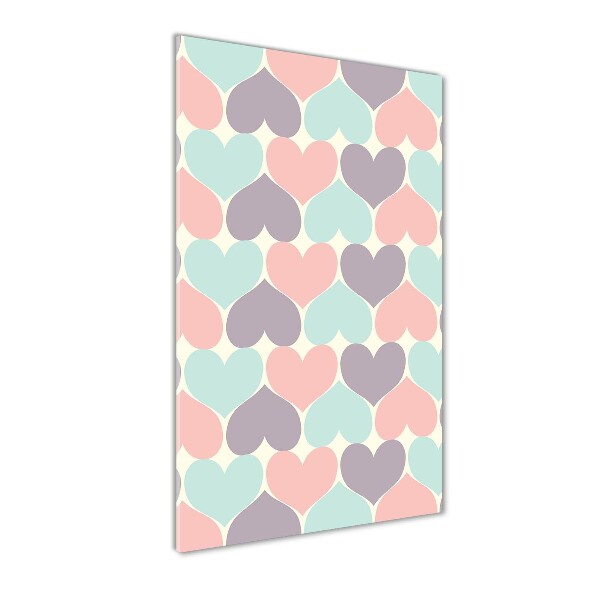 Staand foto in plexiglas Kleurrijke harten